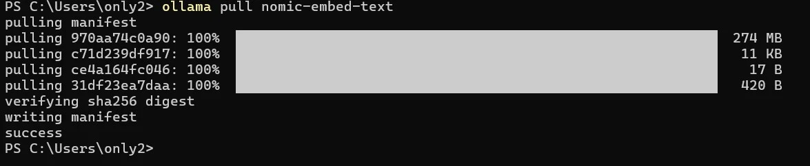 nomic-embed-text installation